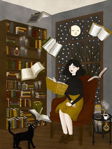 Illustrations-about-books-Annya-Marttinen-Reading-at-home