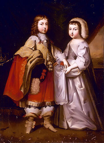 A_young_King_Louis_XIV_with_his_brother_the_Duke_of_Orléans_attributed_to_the_Beaubrun_brothers