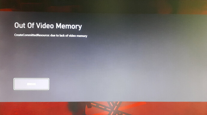 Fehlermeldung: Out Of Video Memory