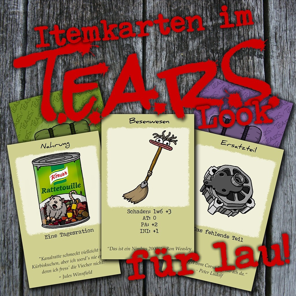 T.E.A.R.S.-Itemkarten für lau! - Pen & Paper - Forum • Rocket Beans TV