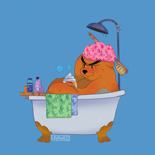 Bath Time Grumpbärt