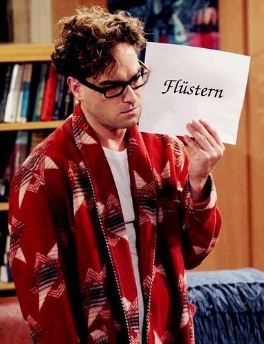 flüstern