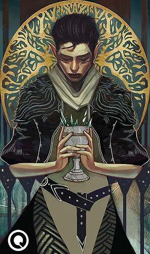 Artwork by Qissus in 2016 of Original - Inquisitor Tarot Commission #20