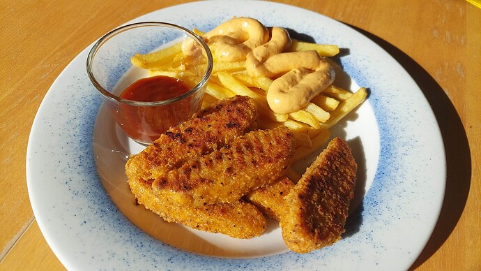 Mühlen Crispies mit Pommes