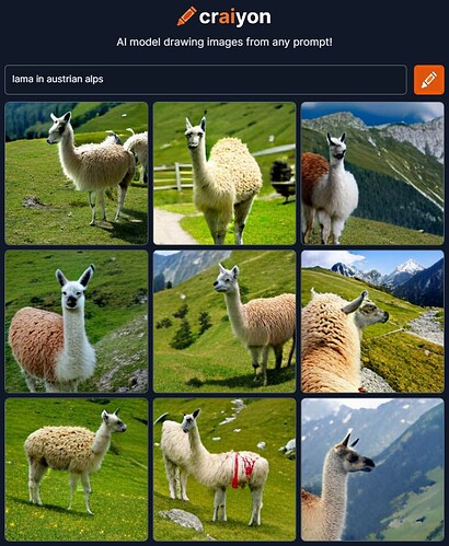 craiyon_220757_lama_in_austrian_alps