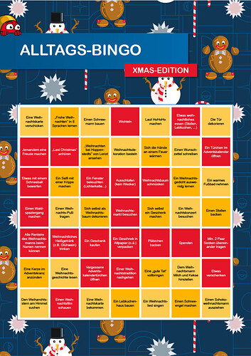 Weihnachtsbingo