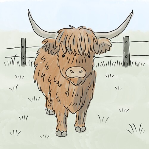 gehörnte Kuh