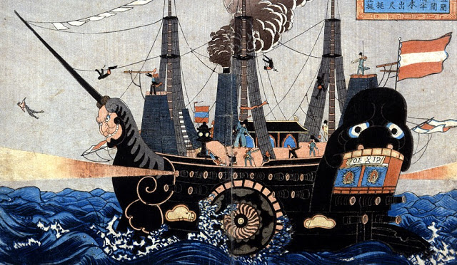 Japanese depiction of a Black Ship