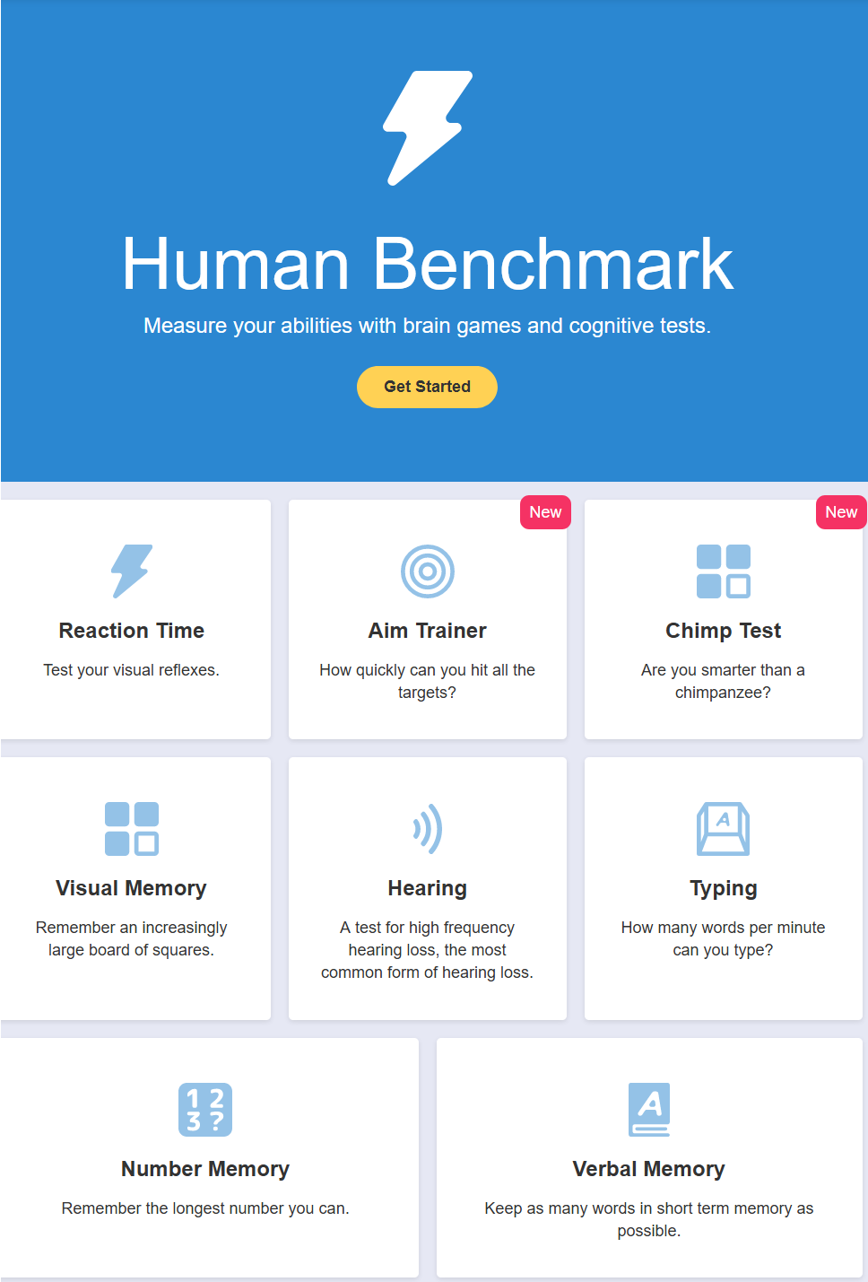 Human Benchmark - 309ms Aim Trainer, 165ms Reaction Time 