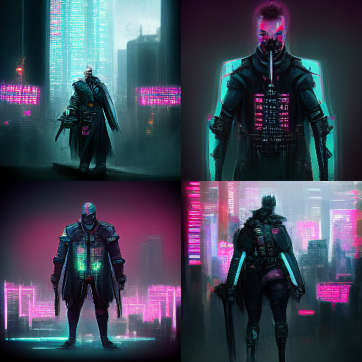 Cyberpunk knight